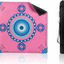 Mahjong Mat for Table  Non-Slip, Noise-Reducing & Silent Neoprene Game Mat, No Fold Marks,Ready to Use, Cover with Rules  Portable Mahjong (Pastel Pink)