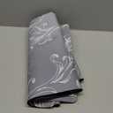 35 Feet Extra Large 1/10" Ultra Thin Front Door Mat Indoor Entryway Area Rug for Inside Entry, Non Slip Washable Rubber Interior Door Mats Entrance Home, Baroque Grey