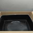 IRIS USA Cat Litter Box XX-Large Open Top with High Sided Walls Tall Scatter Shield Scoop Included Easy Clean Plastic Pan for Big Cats Kittens Multi-Cat Households 30"L x 20"W x 14"H Black