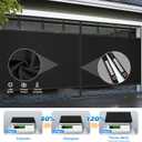 Privacy Garage Door Screen Blackout for 1 Car Garage-9x7FT Heavy Duty Magnetic Garage Screen,Thicker 265g/ Mesh, Hands Free, Magnetic Privacy Garage Screen Door
