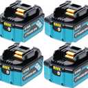 HAPPLYS 4-Pack 18V 8A Replace for Makita 18V Battery Compatible for Makita 18v Batteries BL1860B BL1850B BL1840B BL1830B BL1815B Cordless Tools
