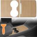 Tinlucys Center Console Wrap Wooden Designed for 2021-2024 Tesla Model 3/Y,Model 3/Y Interior Console Cover Accessories