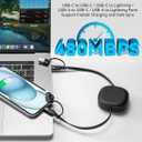 Multi Charging Cable, 2Pack 5 in 1 Retractable Lightning Charger Cable 60W USB C to USB C Fast Charging,Multiple USBC Cord Multi Car Charger for iPhone 17/16/15/14 Pro Max,iPad,Samsung S25 S24,Tablets (Grey)