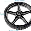 3 Pack 12 x 1.75 Inch Push Mower Wheels, Spoke Plastic Wheel with Diamond Tread, Push Mower Replacement Wheels for Lawn Mower, Hand Trucks, Garden Carts