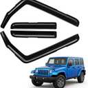 in-Channel Rain Guards Fit for Jeep Wrangler JK 2007-2018, 4 PCS
