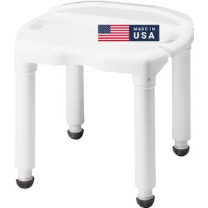 Carex Universal Bath Seat and Shower Chair, Heavy Duty Shower Bench for Bathtub, Safety Bath Seat Stool for Seniors and Disabled, Supports up to 400 lbs, Adjustable Height Shower Bench for Inside Tub