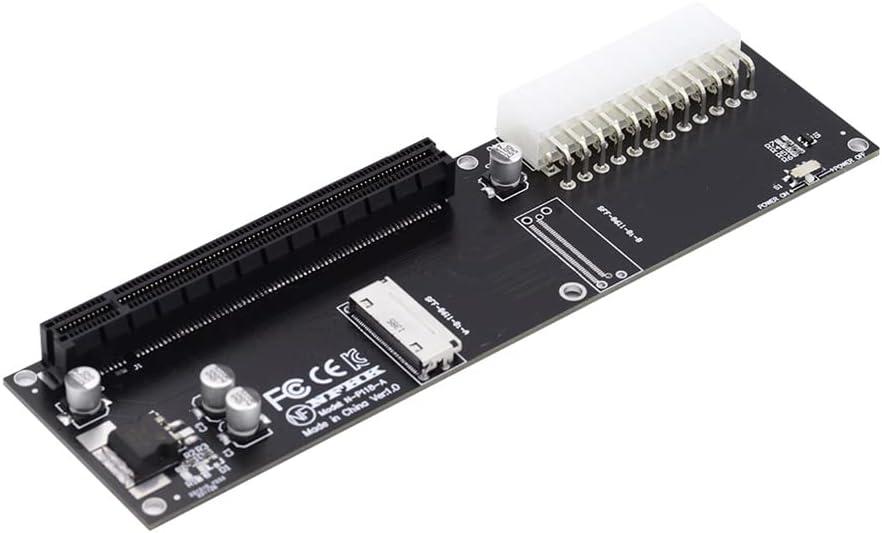 NFHK 8X Oculink SFF-8612 8611 to PCIE PCI-Express 16x Adapter with ATX 24pin Power Port for Mainboard Graphics Card