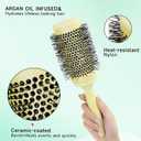 Fast Dry Round Brush with Ceramic Ion Thermal Barrel and Nylon Bristles,Argan oil Round Hair Brush for Blow Drying,Styling,Curling,Straightening, Perfect Styling .for All Hair Types-53mm
