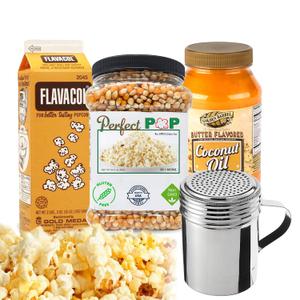Perfectware Movie Night Popcorn Set (Popcorn Kernels, Salt, Oil and Shaker) Best By: 03/26/25