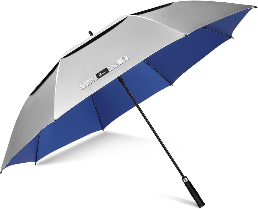 NINEMAX UV Potection Golf Umbrella, 51 Inch UV Umbrellas for Sun Blocking Large Windproof for Rain