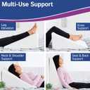 Ebung Body Positioner - Premium Memory Foam Wedge Pillow for Sleeping, Sitting, Snoring, Heartburn Relief, Pregnancy, TV, Reading, Backrest, Leg Rest, 24" x 24" x 10"