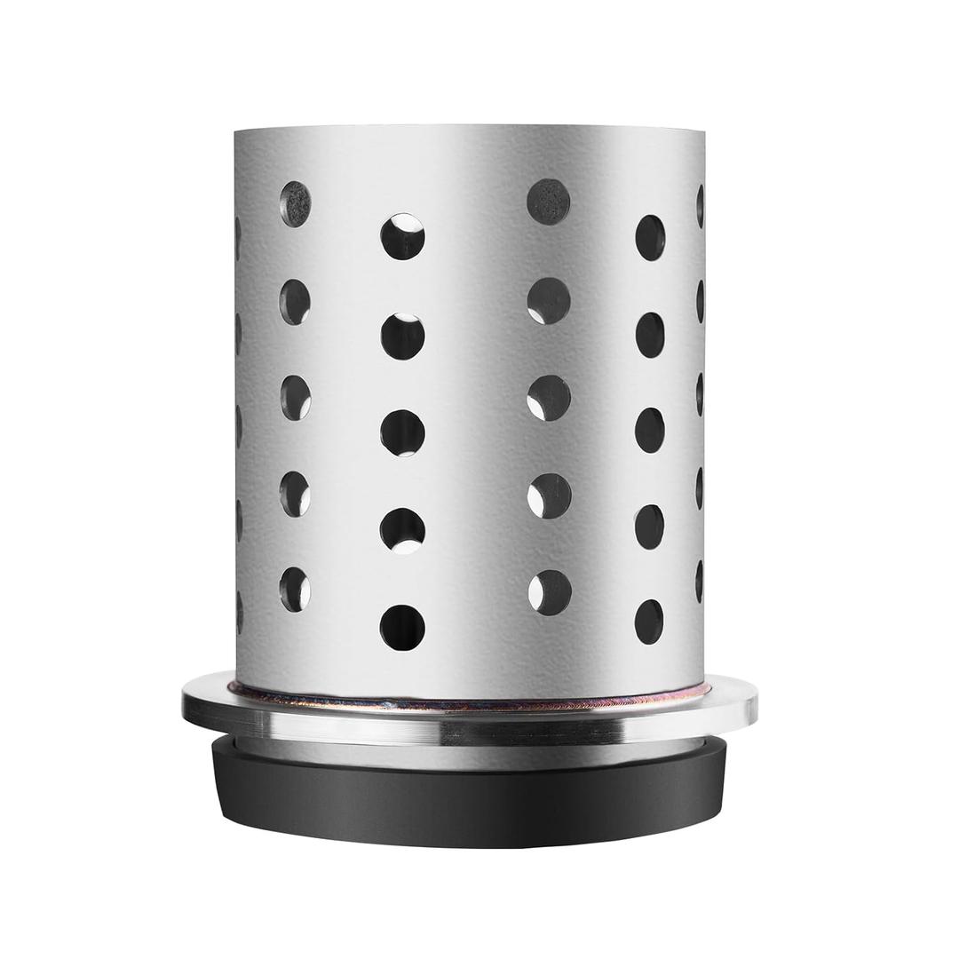 DZQ Perforated Casting Flask Vacuum Casting Stainless Steel Wall Flanged with Rubber Sprue Base(5" x 7")