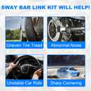 Sway Bar Link Front 2 Pcs, Front Sway Bar Links K750616 K750617, Stabilizer Bar Link for 2011-2018 Explorer, 2013-2018 Police Interceptor Utility (K750616 K750617)