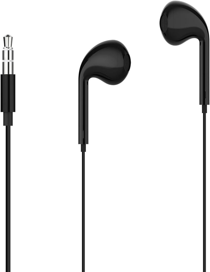 GEEKRIA Headphones for Roku Remote, 3.5mm Wired in Ear Headphone Compatible with Roku Voice Remote Pro, Ultra Remote, Hear Your Favorite Movies and TV Shows (Black / 1.6 FT)