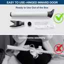 Rerishom Door Security Bar, Door Stoppers Security bar,Heavy Duty Door Lock Security Door Jammer Door Stopper for Apartment, Hotel Room,Screen Door Hardware, Gate Lock Bar, 2 Pack