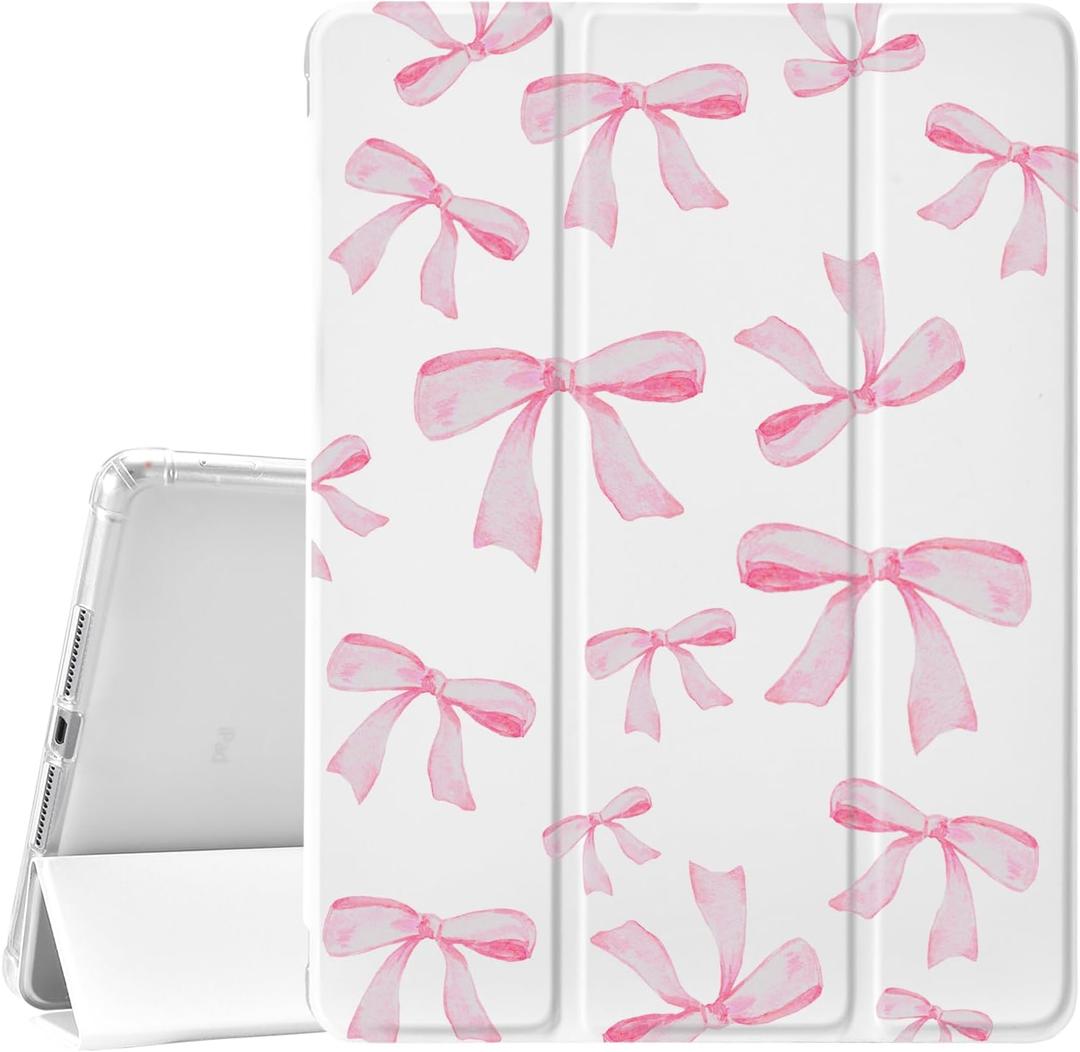 JOYLAND White Pad Case for iPad Pro 12.9 Inch 2018/2020/2021/2022,with Pencil Holder-Auto Wake/Sleep,Cute Bow Anti-Scratch Shockproof Premium Folio Stand Case, W-Pink bow JOYLAND White Pad Case for iPad Pro 12.9 Inch 2018/2020/2021/2022,with Pencil Holder-Auto Wake/Sleep,Cute Bow Anti-Scratch Shockproof Premium Folio Stand Case, W-Pink bow