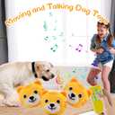 Interactive Plush Dog Toys, Interactive Puppy Toy Bouncing Rolling Dogs Ball Remote Control Dogs Toys with Music,Self Moving Pet Toy for Small/Medium/Large Bored Dog to Keep Them Busy(Tiger)