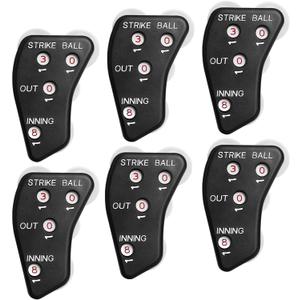 Watayo Wheel Baseball Umpire Clicker, Umpire Indicator Gear, Practical Baseball Counter Clicker for Scorekeeper Recording Outs & Innings Balls