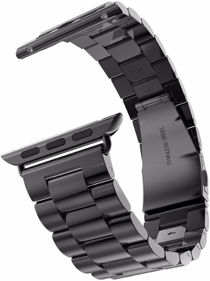 Metal Bands Compatible with Apple Watch Band 41mm 40mm 38mm, Dressy Stainless Steel Chain Strap for Women iWatch Series Ultra/Ultra2/9/8/7/6/5/4/3/2/1 SE, Black