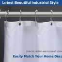 BRIOFOX Industrial Shower Curtain Rod - Rustproof Non-Slip 43-72 Inch 304 Stainless Steel Tension Curtain Rod for Window or Bathroom, Chrome