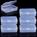 Clear Plastic Playing Card Boxes Snaps Closed Poker Gaming Playing Card Deck Cases Holder Plastic Storage Box Clear Trading Card Box Card Storage Organizer for Bank Business Card (6Pcs)