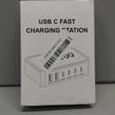 USB C Charger Block, 120W GaN 6-Port Charging Station, 30W Fixed PD Port Type C Charger Fast Charging for iPhone 17/16/15/14, iPad, Galaxy, Pixel, Power Adapter Hub for Travel Home Office (White)