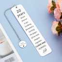 20th Anniversary, Gifts for Couple Him Her 20 Year Wedding China Anniversary Bookmark for Wife Husband or Parents - Twenty Anniv. for Women Men Platinum Anniversary Marriage Presents for Men