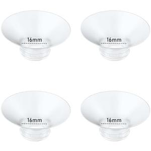 IVARONAL Flange Insert 4PCS 16mm Compatible with Momcozy M9/M6/M5/S12 Pro/V1 Pro/V2 pro, Spectra/Medela/Elvie/NCVI/TSRETE/eufy/Lansinoh/Paruu/MomMed Breast Pump 24mm Shields/Flanges (4pcs-16mm)