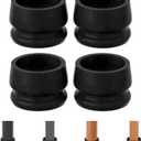 TQVAI Large Bed Risers Heavy Duty, 3" H(Inner 2" H), 2200 LBS Loading Capacity, Anti-Fall Edge, 4 Pack Wooden Bed Lifts Risers with Non-Slip Pads for King Queen Twin Full Bed Frame, Black