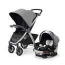 Chicco Bravo 3-in-1 Travel System, Quick-Fold Stroller with Car Seat | Camden/Black, KeyFit 30 car seat, 3 modes, UPF 50+ canopy, one-hand fold, all-wheel suspension, baby travel stroller, Expiry Date 11/2031