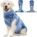 FUAMEY Recovery Suit for Dogs After Surgery,Soft Breathable Dog Bodysuit E-Collar & Cone Alternative Surgical Suit,Male Female Dog Neuter Spay Suits Anti Licking Wounds Onesie Blue Tie Dye XL (XL(Back:20.1-24.8in,WT:42-75lbs))