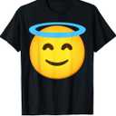 Emoticon Smiling Face with Halo Angel T-Shirt S