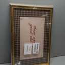 Vintage Gold Framed Wall Art, These Are The Good Old Days Rustic Farmhouse Canvas Decor, French Country Cottagecore Gingham Retro Artwork Print for Bedroom Living Room Bathroom 16x24 Inch