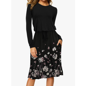 Womens Summer Hide Belly Knee Length Travel Dress Pocket 2025 Spring Short Sleeve Midi Work Casual Teacher Outfits, Large