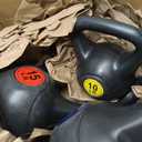 Fitvids Kettlebell Sets 3 Piece 10/15/20LB Strength Training KettleBells Weight Set, Black