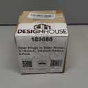 Design House Door Hinges for Interior Doors 6-Pack 3.5-inch x 3.5-inch  Rounded 5/8-inch Radius Steel Door Hinge  Satin Nickel  Fits Standard Doors  Design House 189688