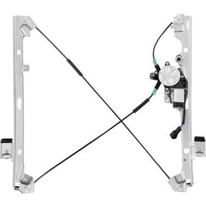 Front Driver Side Power Window Regulator with Motor (2 Pins) Fit for 2001-2006 Chevrolet Silverado 1500 3500, Avalanche Suburban GMC Sierra 1500 2500 3500 Yukon XL Cadillac Escalade, 741-644