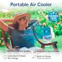 Arctic Air Grip Go Evaporative Cooler, Cordless & Portable Fan with 3 Speeds, Universal Clamp 360 Degrees Head Swivel, USB Charging, 5-Hour Battery, Personal for Home, Office, Car More, White