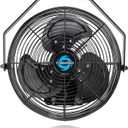 Tornado 2 Pack 12 Inch Outdoor Rated IPX4 Water-Resistant High Velocity Metal Industrial Wall Mount Fan For Commercial, Industrial, Residential, TEAO Motor 3 Speed 1650 CFM, cETL Safety Listed