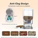 Automatic Cat Feeder - 5L Anti-Clog Cat Food Dispenser Keeps 2-15mm Dry Food Fresh, 10s Voice, 1-6 Meals/Day, Programmable Portions, 180-Day Battery Life, Easy to Clean Auto Pet Feeder for Small Dog