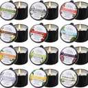 12-Pack Massage Candle Set - Low Temperature Soy Wax Melts into Silky Smooth Massage Oil, 1oz Aromatherapy Candles for Couples, Home Spa, Relaxation & Romantic Gifts (12 Scents)
