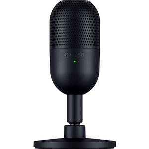 Razer Seiren V3 Mini USB Microphone: Condenser Mic - Supercardioid Pickup Pattern - Tap-to-Mute Sensor with LED Indicator - Shock Absorber - Ultra Compact - PC, Discord, OBS Studio, XSplit - Black