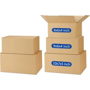Assorted-Sizes-Shipping-Boxes-45-Pack: 8x6x4 & 9x6x4 & 10x7x5 Small-Shipping-Boxes-Mailers, Brown Corrugated-Cardboard-Boxes-for-Packing-Small-Business Mailing