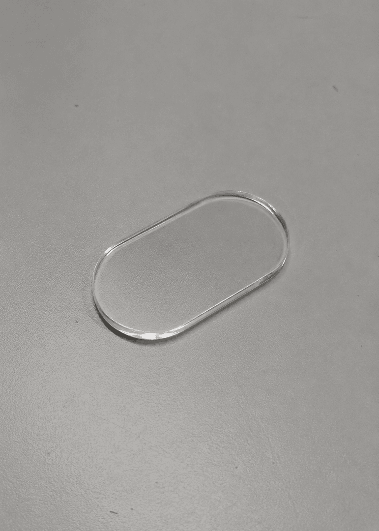 Clear Acrylic Oval Slides