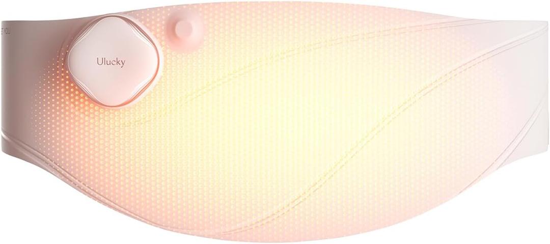 Portable Cordless Heating Pad – Feather-light Yoga Fabric, Barely-There Comfort, Smart APP Timer, 3 Heat Levels, USB Magnetic Charging, Foldable Design – Ideal Gift for Women & Girls(White)