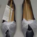 Amazon Essentials Women's Pointed Toe Bow Ballet Flats, Navy, 13