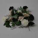Ling's moment Artificial Flowers, 25Pcs 3" Roses in Sage Shades, Realistic DIY Foam Floral Decor for Wedding Bouquets/Centerpieces, Outdoor Party Backdrops, Room/Table, and Garden/Pot Decorations (Shades of Emerald & Tawny Beige)