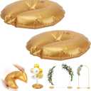 2 Pcs Golden Water Weight Bags for Arch Stand Base  Heavy Duty Fillable Backdrop Stand Weights for Wedding & Party, Thickened Water-Fill Base for Metal Arch Frame