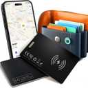 Apple MFi Certified Airtag Wallet Tracker Card 0.06in Slim 1 Pack- Rechargeable Smart Tracking Tags IP68 Waterproof, Works with Apple Find My, Bluetooth Item Locator for Keys, Purse, Luggage (iOS Only)