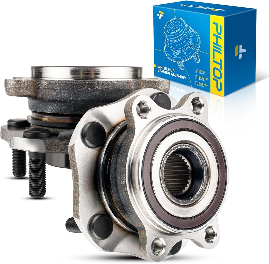 PHILTOP Front 513357 Wheel Hub Bearing for 2014-2023 Nissan Rogue, 2017-2022 Nissan Rogue Sport, Front Wheel Bearing, 5 Bolts 5 Lugs, 2 PCS